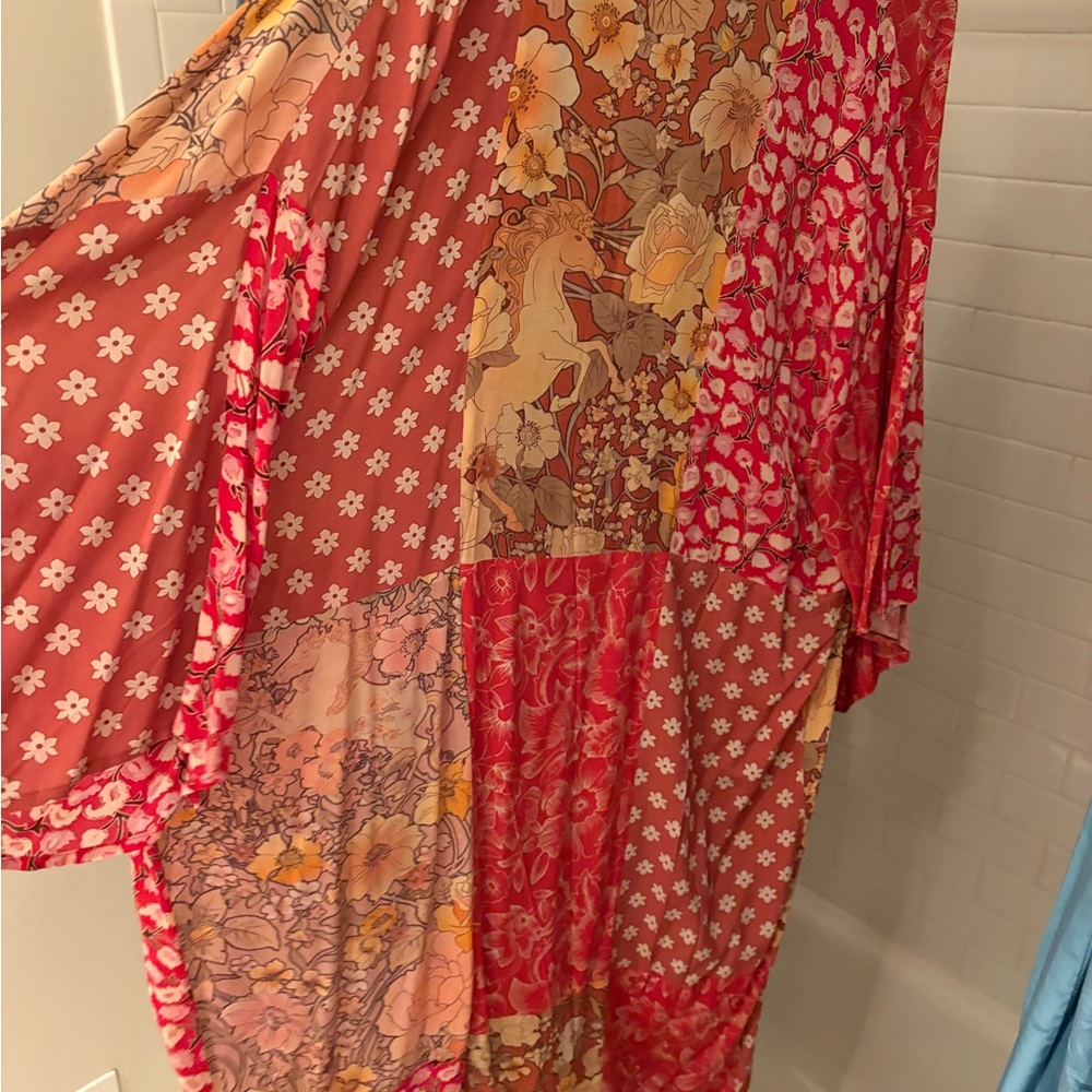 Spell Red and Pink Patchwork Robe